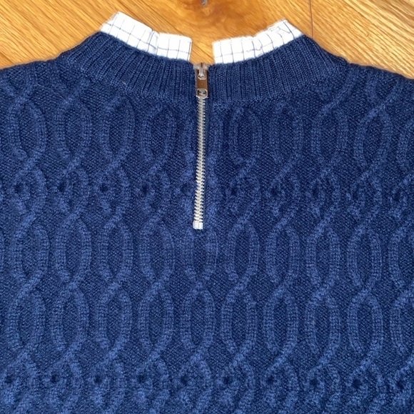 NWT Club Monaco Pointelle Cable Wool Sweater size XL - Picture 10 of 12